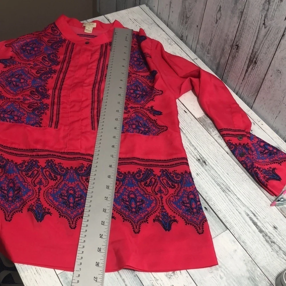 J. Crew Dervish Paisley Tunic Extra Small